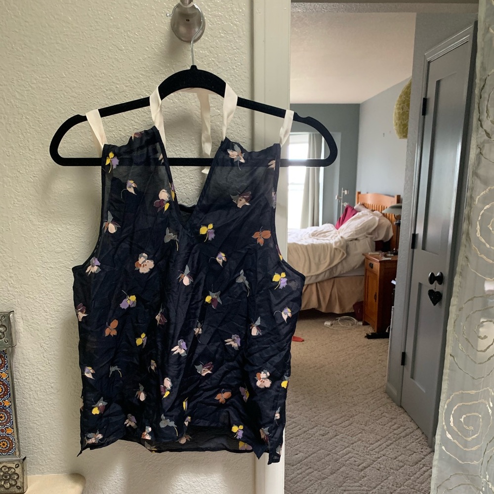Gap Body halter tie up tank top blouse